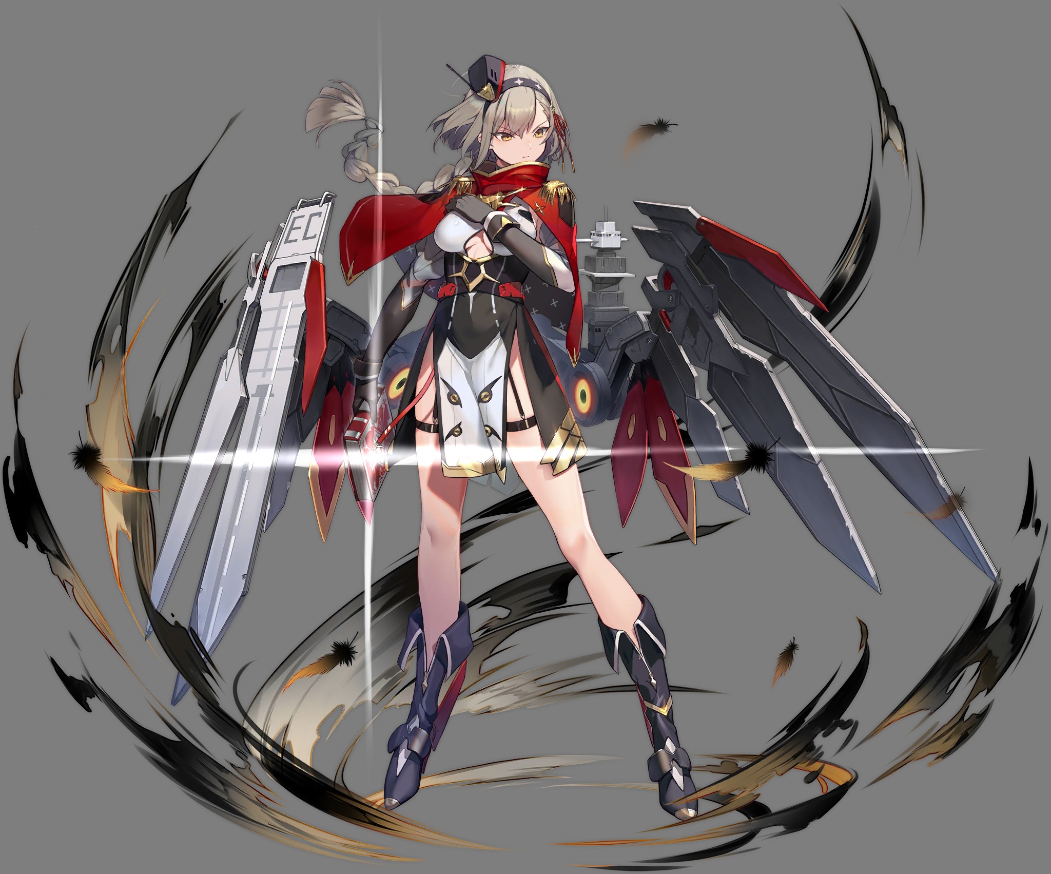 Katsudansou Azur Lane Eagle Azur Lane Breast Hold Garter Heels No Bra